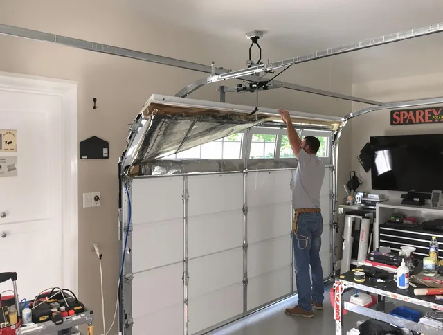 Garage door section replacement by Garfield Heights Garage Door Repair in Garfield Heights